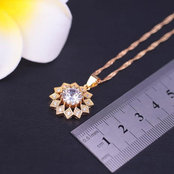 Austrian White Crystal Gold Color Jewelry Set - The Jewellery Supermarket